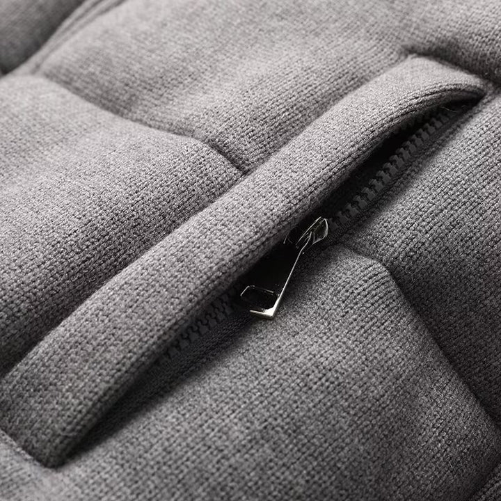 Damen Cropped wattierte Jacke mit Stehkragen und verdecktem Reißverschluss Drune