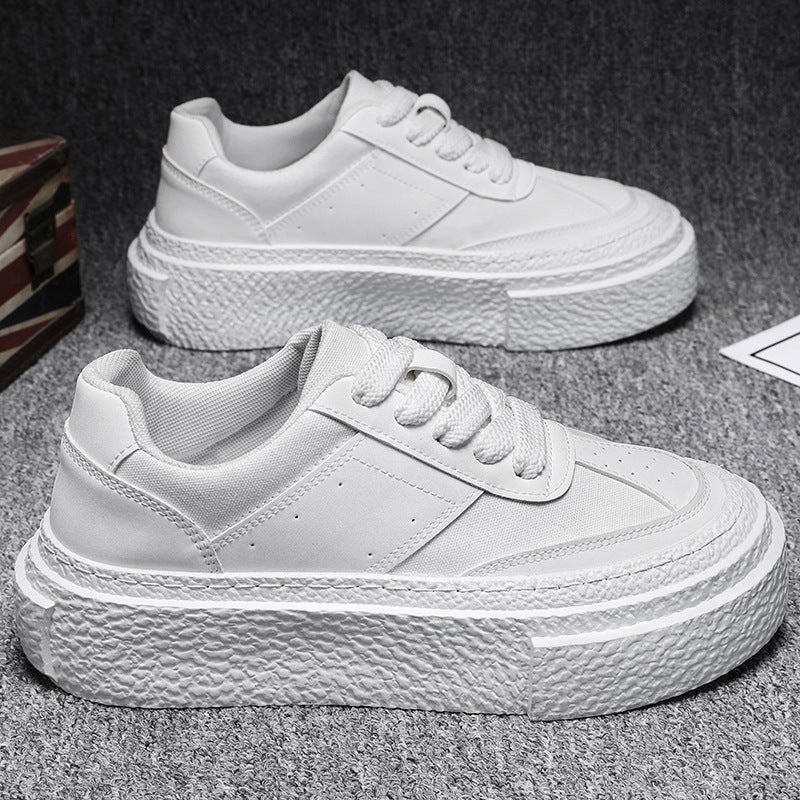 Damen modische Sneakers mit hoher Plateausohle und eleganter Oberflächenstruktur Drune