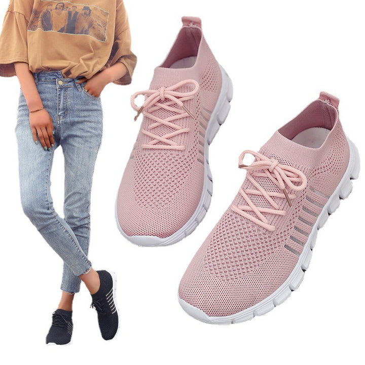 Damen nan gestrickter Performance-Sneaker mit sockenhaftem Schaft und flexibler Profilsohle Drune