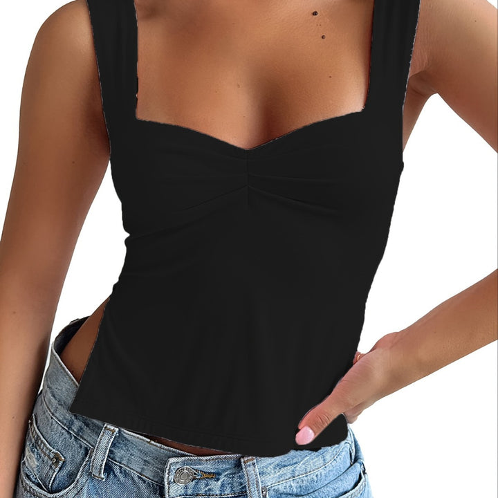 Damen Crop-Top mit quadratischem Ausschnitt Drune