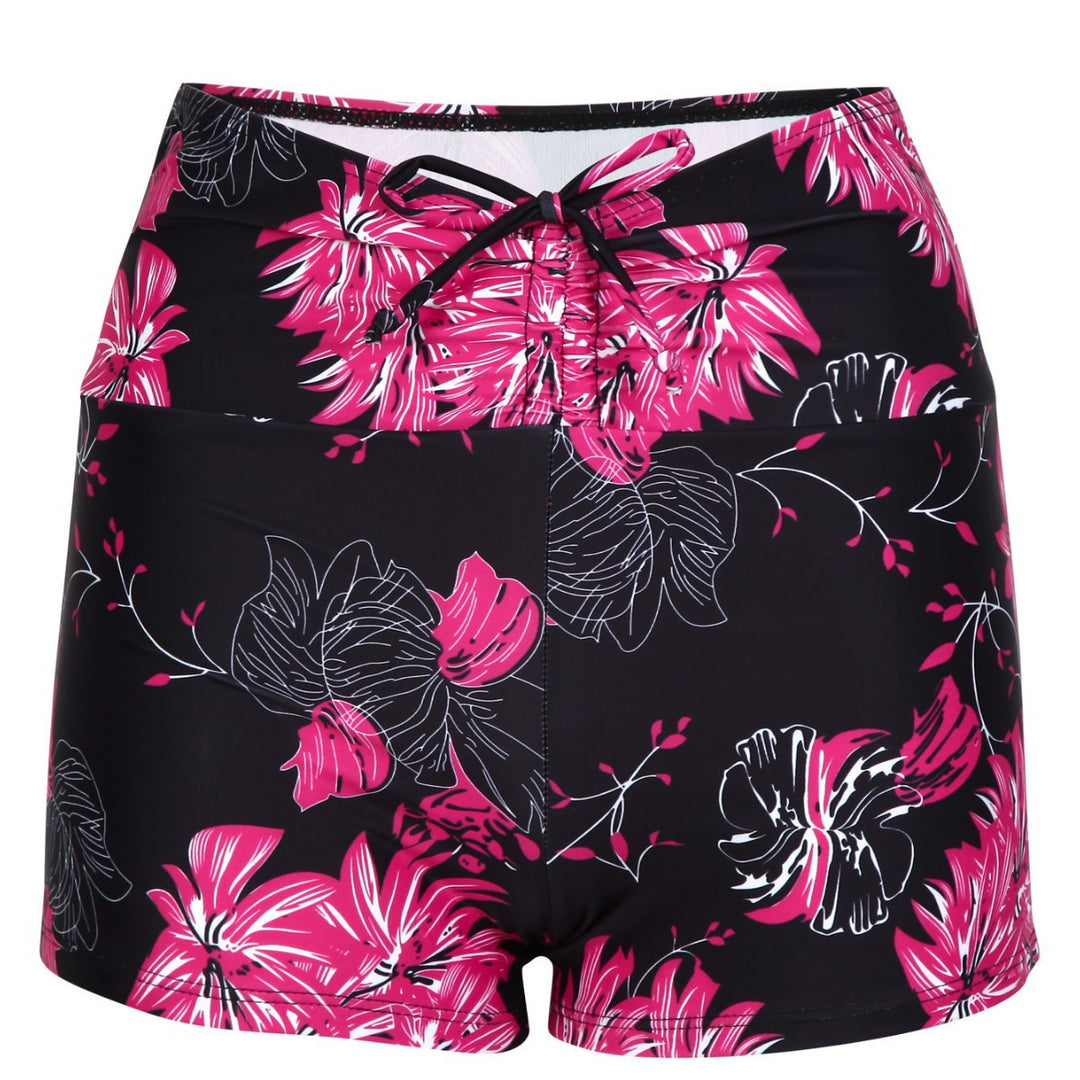 Damen Bikini-Höschen mit hohem Bund und raffinierten Rüschendetails Drune