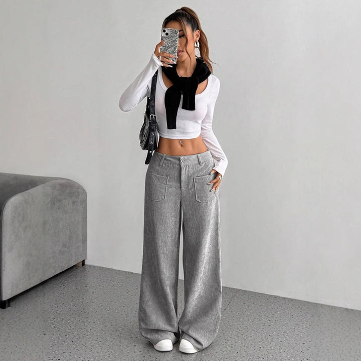Damen Weite Cordhose Drune