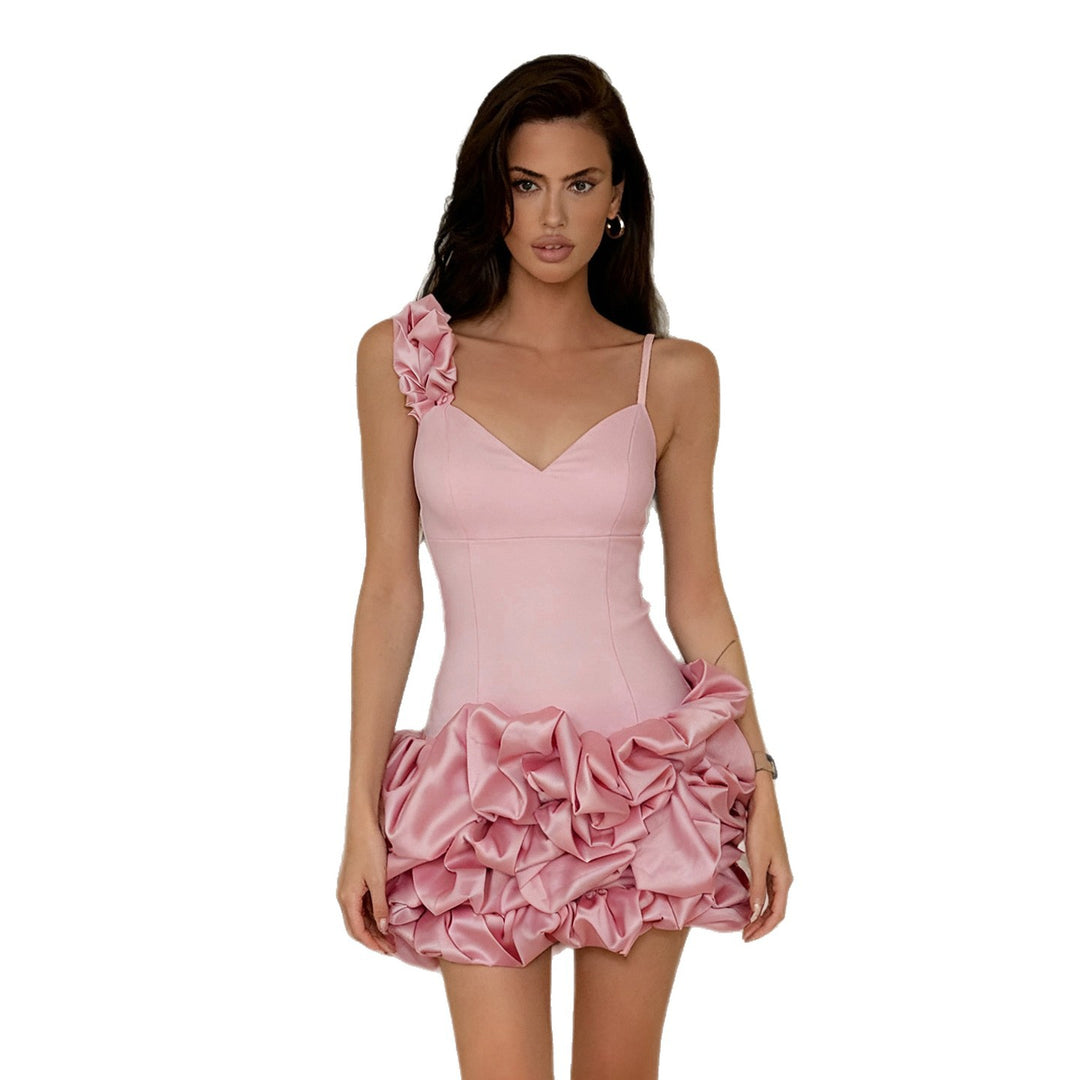 Damen Sommerliches Strandkleid mit raffinierten Rüschendetails Drune