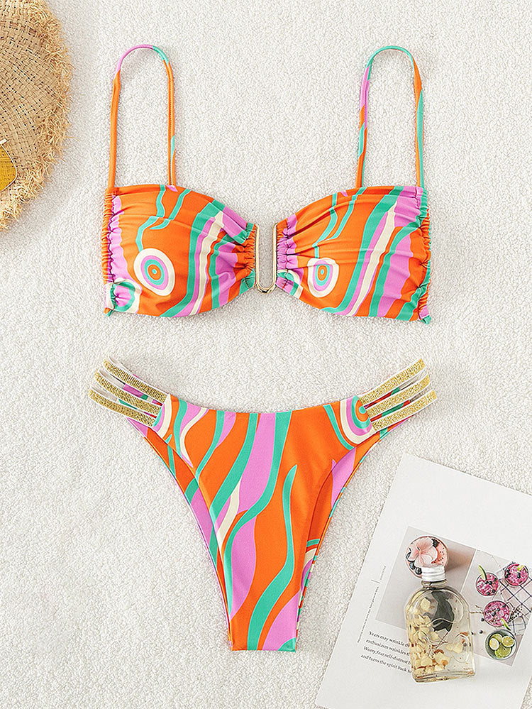 Damen Triangel-Bikini mit raffinierter Rüschendetail und eleganten Akzenten Drune