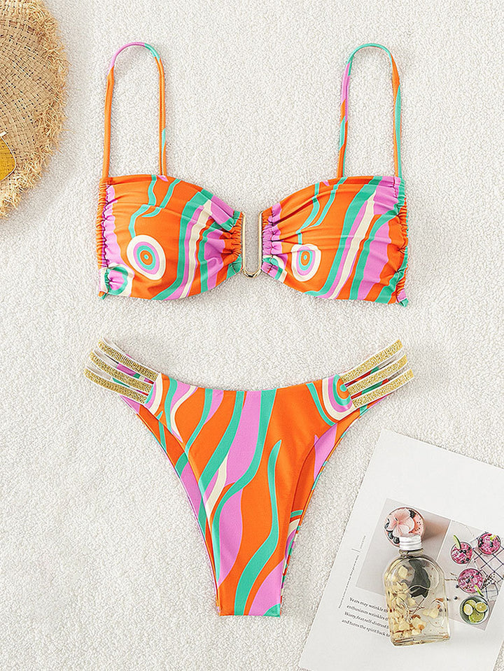 Damen Triangel-Bikini mit raffinierter Rüschendetail und eleganten Akzenten Drune