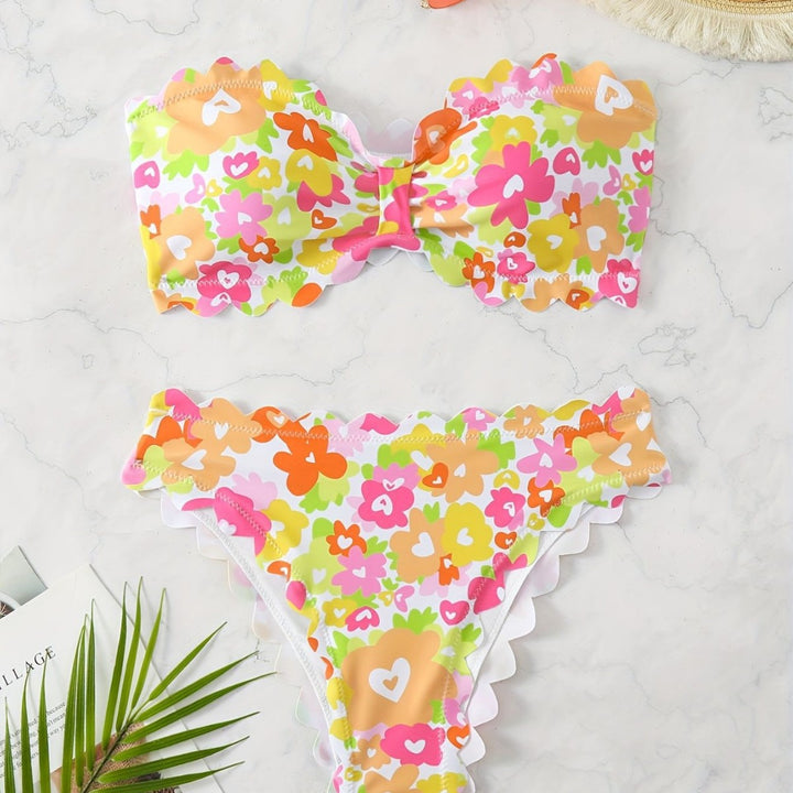 Damen Bikini-Set mit floralem Muster Drune