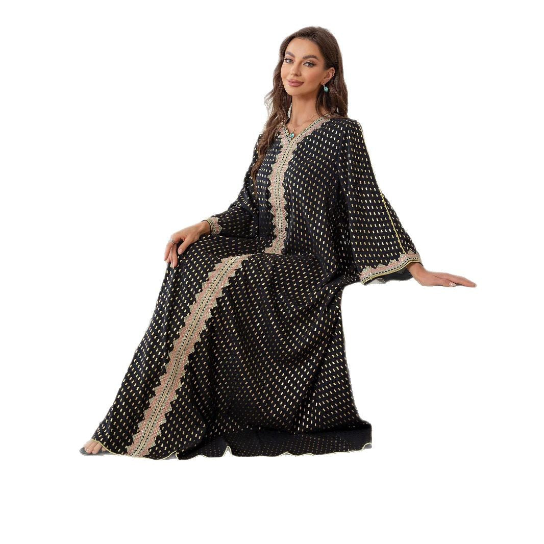 Damen Kaftankleid mit eleganter Schnürung und ärmellosem Design Drune