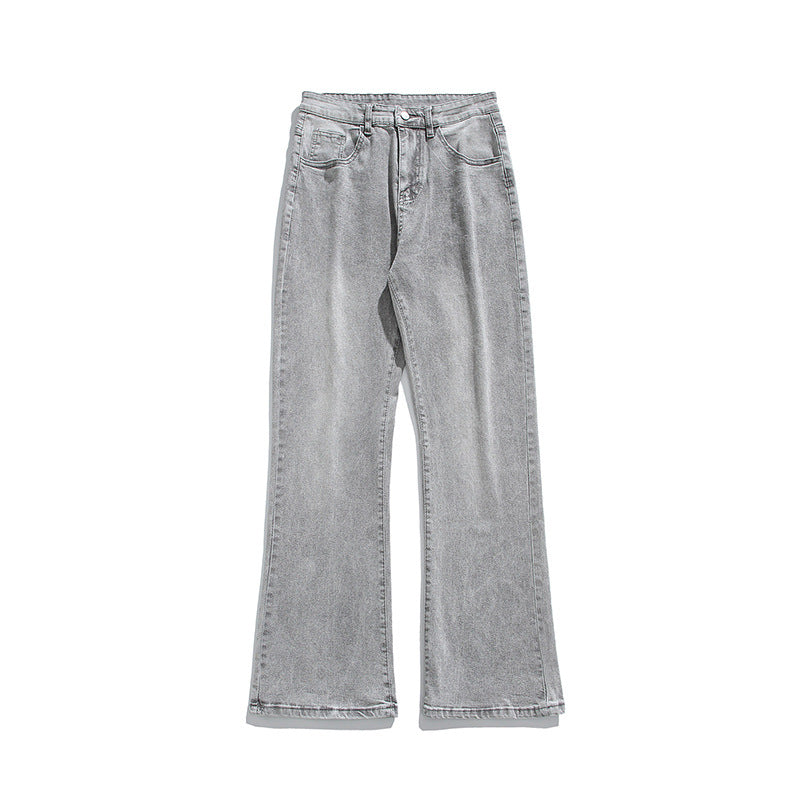 Herren Flared-Denimhose mit mittelhoher Taille und leichtem Schlag Drune