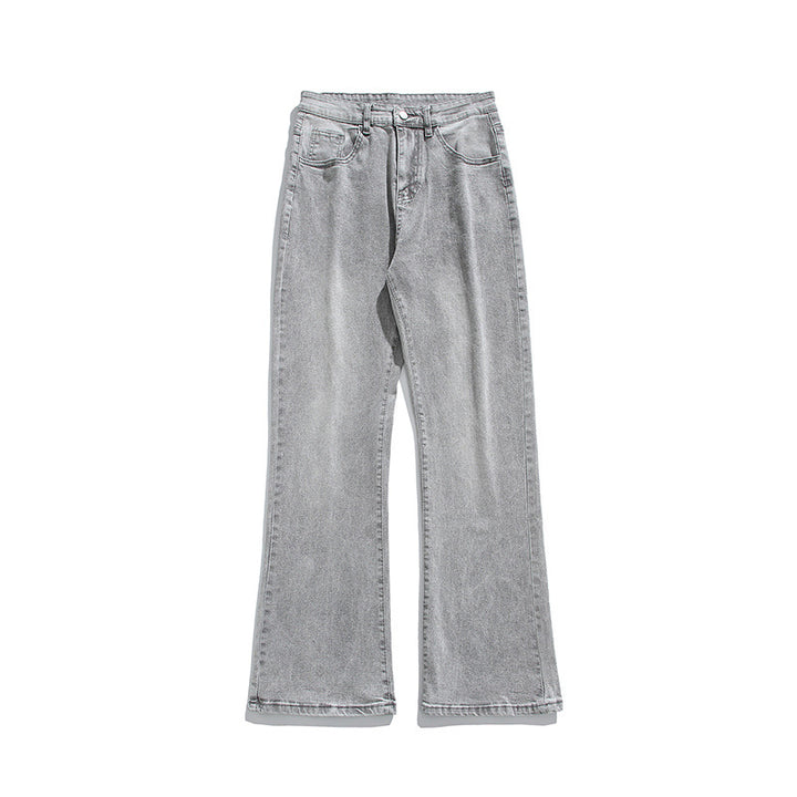 Herren Flared-Denimhose mit mittelhoher Taille und leichtem Schlag Drune