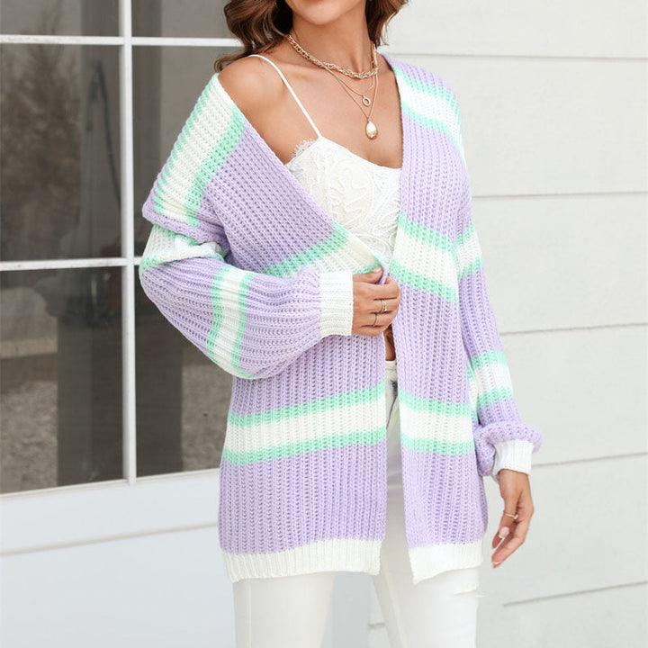 Drune | Gestreifte Strickjacke mit Modernem Look