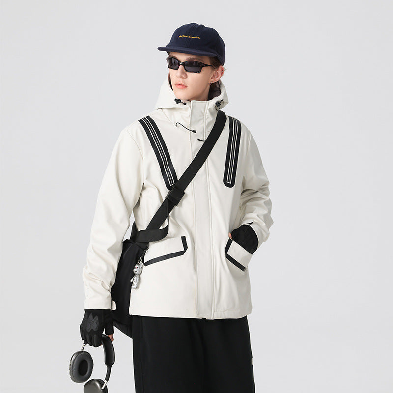 Herren Technische Softshell-Parka mit Kapuze, getapten Nähten und gummierten Einsätzen Drune