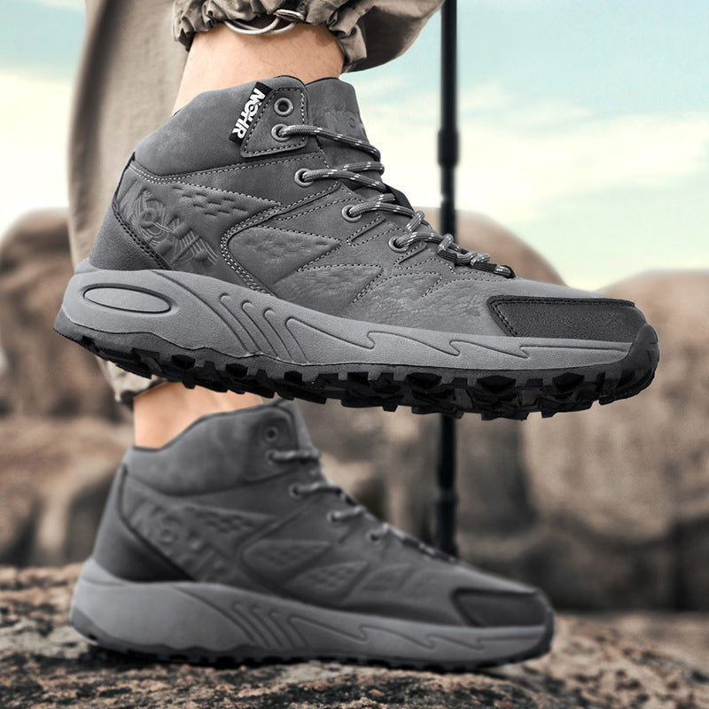 Herren nan robuster wasserabweisender Trekkingstiefel mit mittlerer Schafthöhe und rutschfester Profilsohle Drune