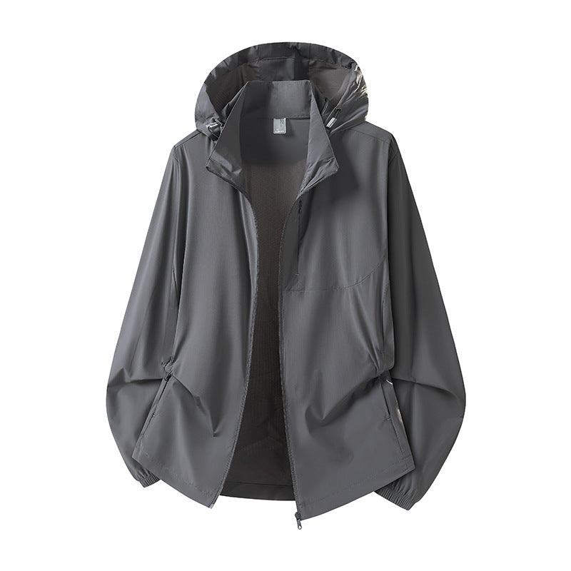 Damen Leichter Windbreaker mit Kapuze Drune