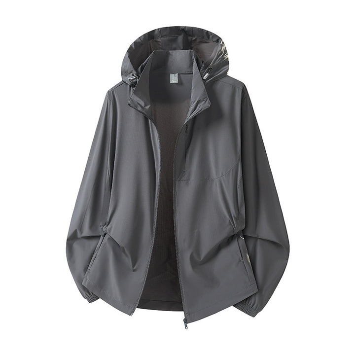 Damen Leichter Windbreaker mit Kapuze Drune