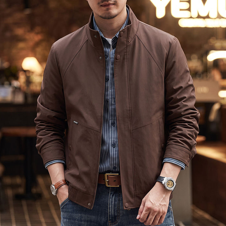 Herren Modische Übergangsjacke mit praktischem Stehkragen Drune