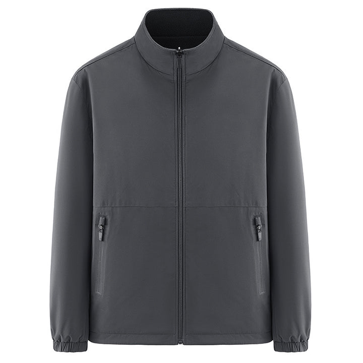 Herren Minimalistische technische Allwetter-Softshelljacke mit Stehkragen und wasserabweisenden Reißverschlüssen Drune