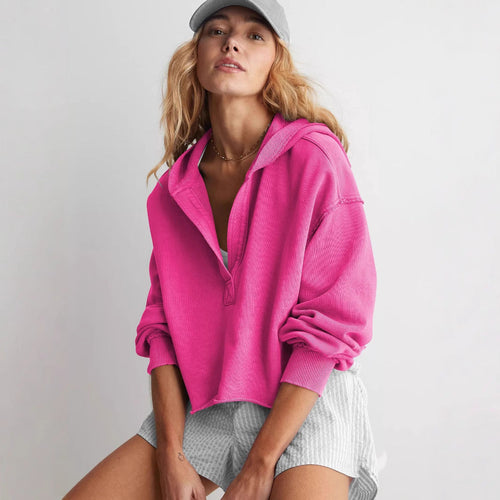 Damen Oversized Kapuzenpullover Drune