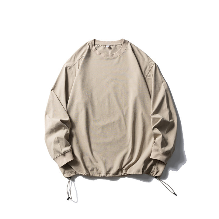 Unisex Oversize-Sweatshirt mit verstellbarem Kordelzugsaum, Raglanärmeln und Rippbündchen Drune