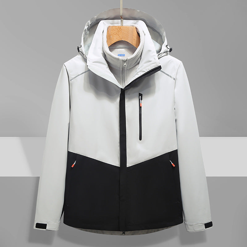 Herren Softshell-Outdoorjacke mit Kapuze, wind- und wasserdicht Drune