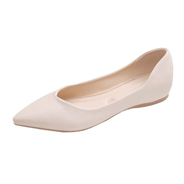 Damen Elegante Ballerinas aus hochwertigem Leder mit modischem V-Ausschnitt Drune