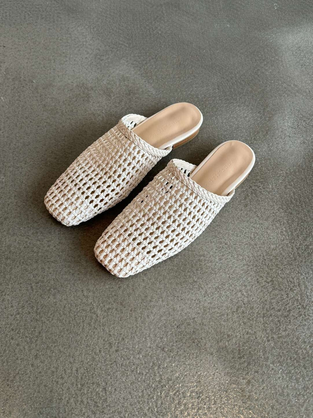 Damen Freizeit-Mules aus geflochtenem Material Drune