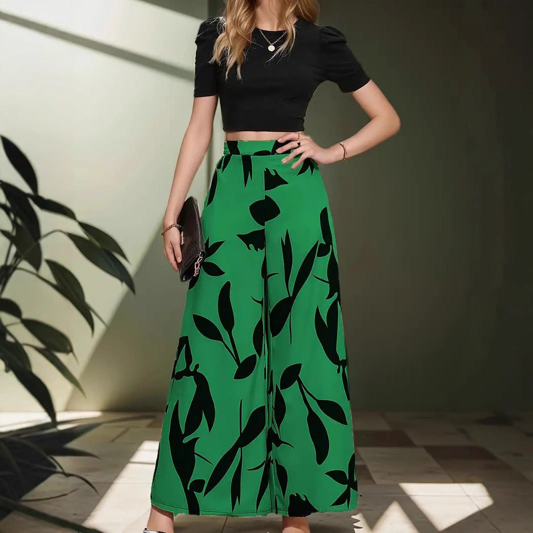 Damen Palazzohosen mit floralem Muster Drune