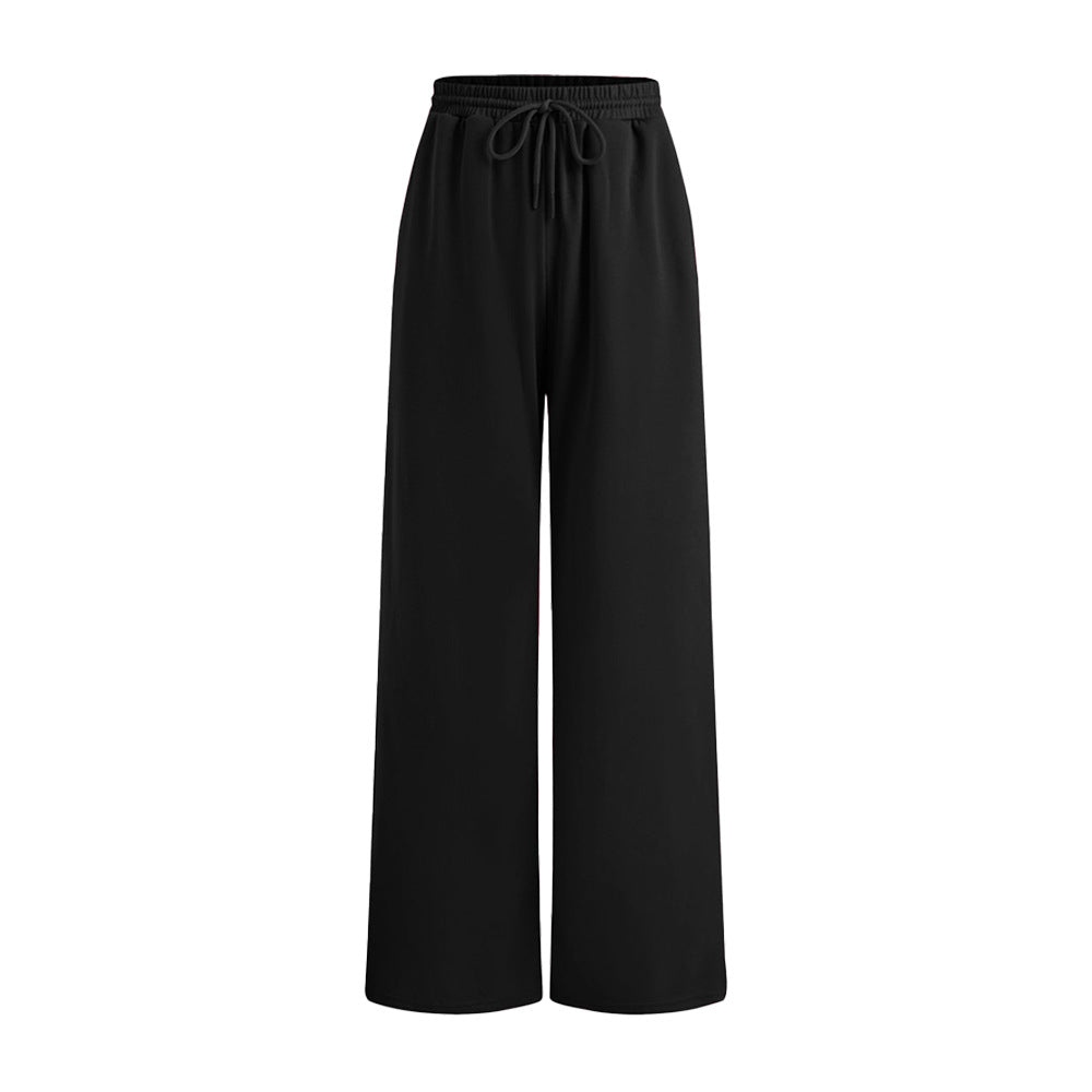 Damen Bequeme Sweatpants mit hohem Bund und weitem Schnitt Drune