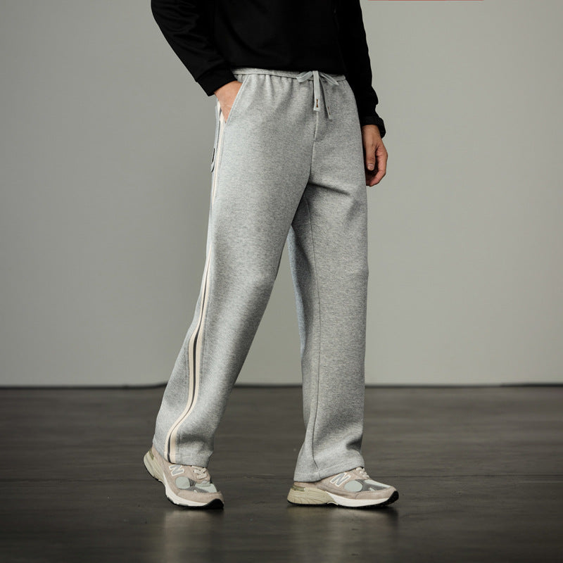 Herren Lässige Jogginghose mit weitem Bein, Kordelzug und Seitentaschen Drune