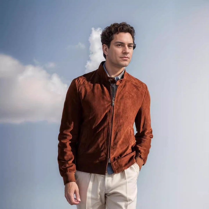Herren Sportliche Leichte Jacke mit modernem Kragen Drune