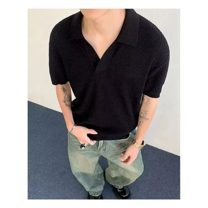 Herren Elegantes Poloshirt mit strukturiertem Design Drune