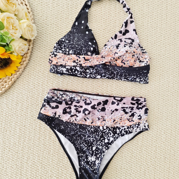 Damen Bikini-Set mit trendigem Animal-Print und modischem Schleifen-Detail Drune