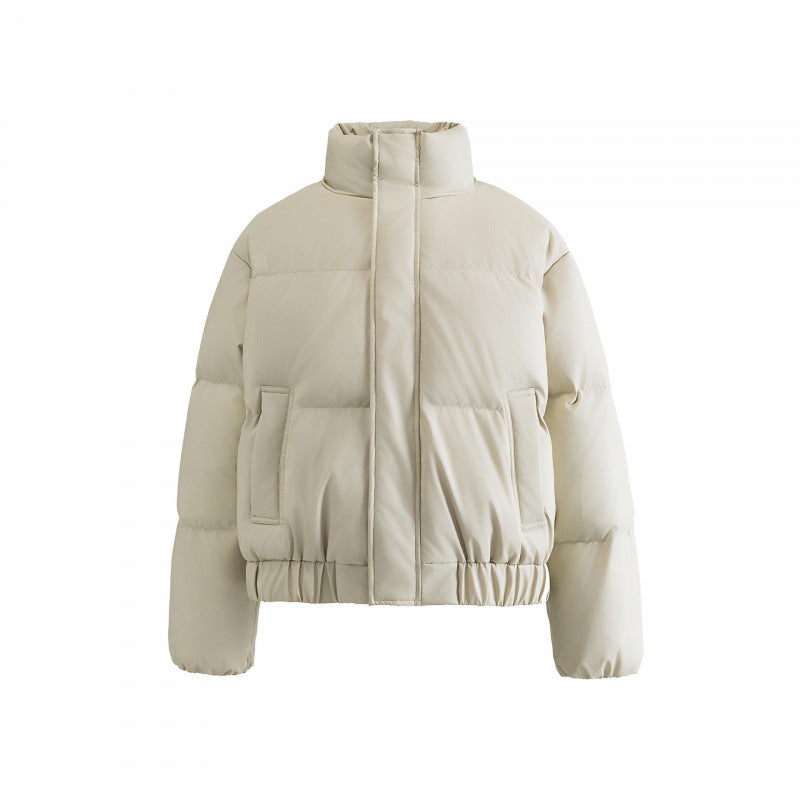 Damen Gekürzte Puff‑Steppjacke mit hohem Stehkragen, elastischem Bund und verdeckter Reißverschlussleiste Drune
