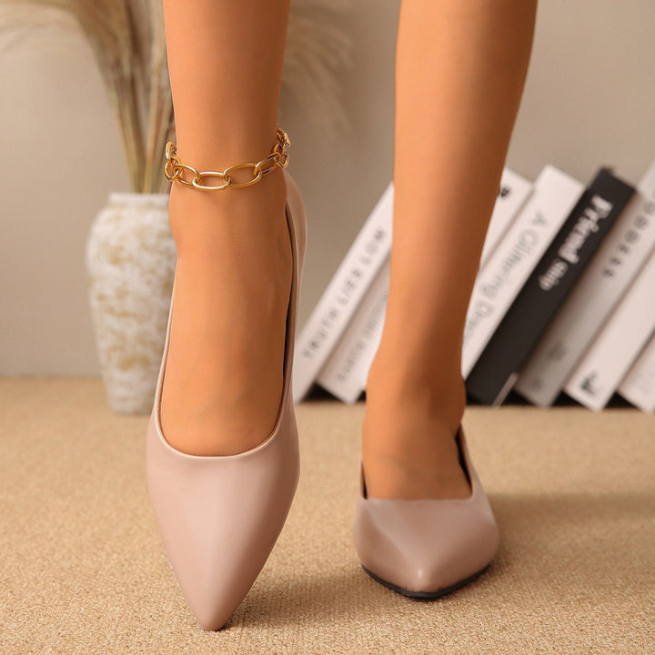 Damen Elegante und bequeme Ballerinas mit spitzem Zehenbereich Drune