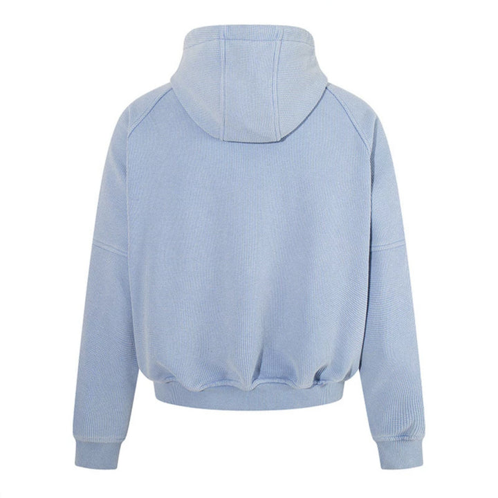 Damen Kapuzen-Bomberjacke aus Teddyfleece mit Metallhaken und elastischem Saum Drune