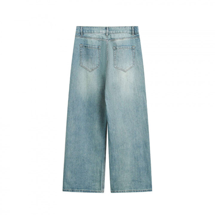 Damen Weite High‑Waist Cropped-Jeans mit weitem Bein und Five‑Pocket-Design Drune