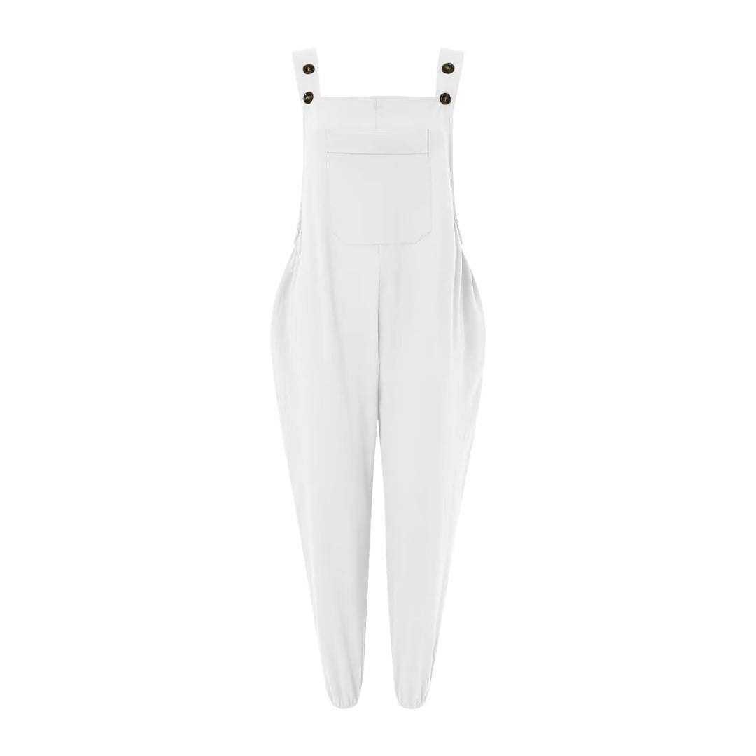 Damen stilvolle Latzhosen mit Taschen Drune