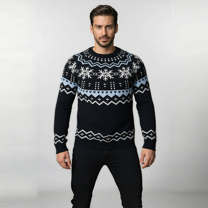 Herren Strickpullover mit winterlichem Muster Drune