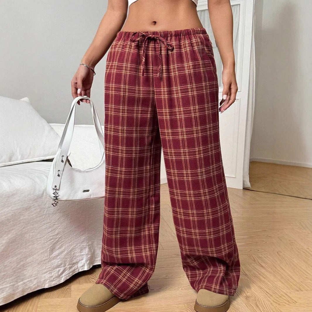 Damen Karierte Freizeithose Drune