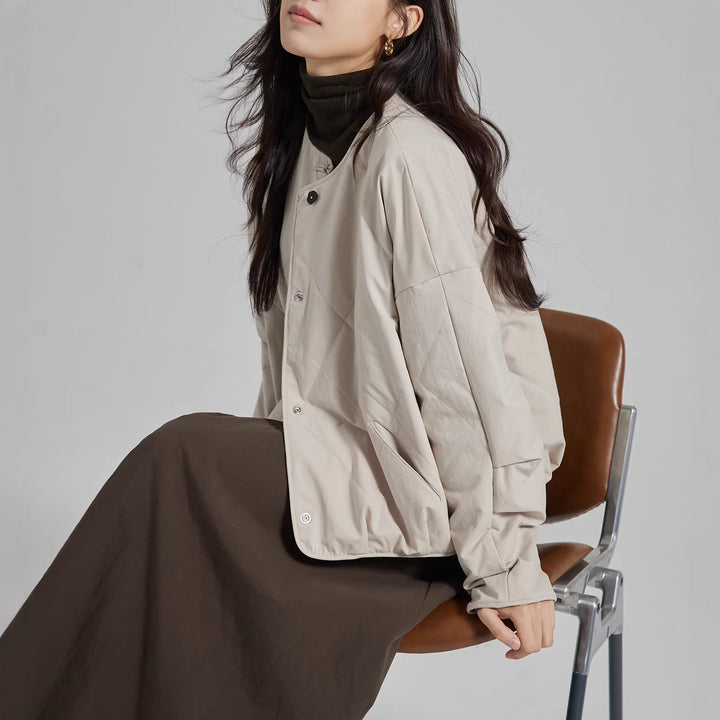 Damen Modische Übergangsjacke mit lässigem Schnitt Drune