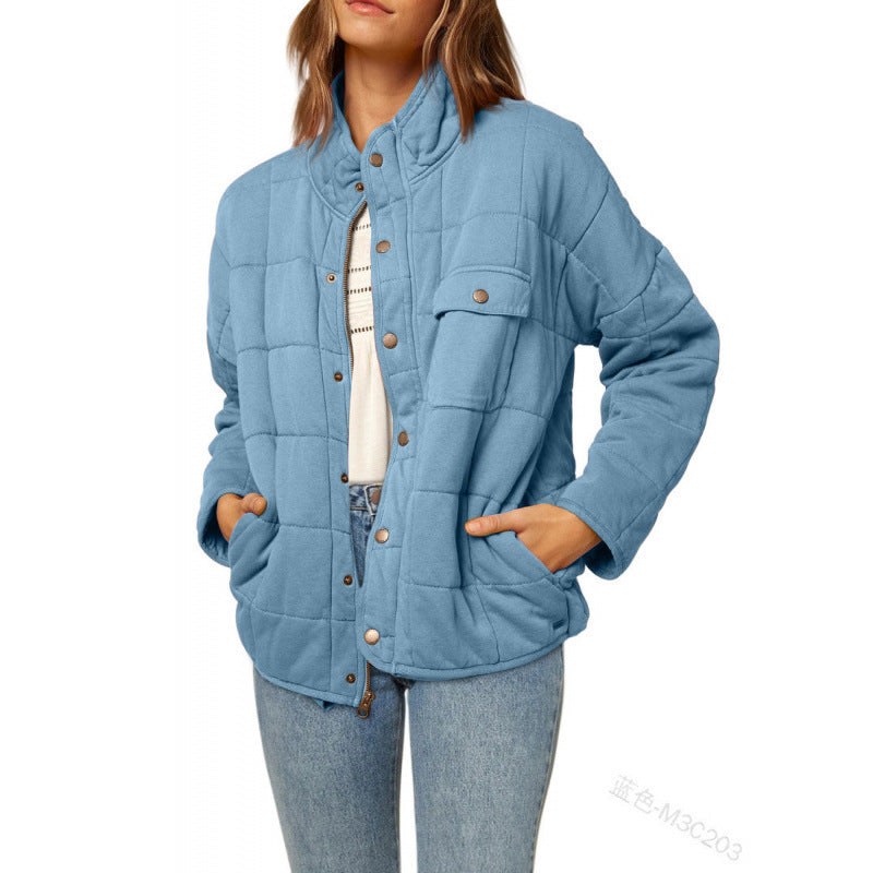 Damen Steppjacke mit dekorativem Knopf Drune