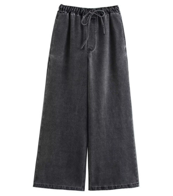 Damen 200+ Oversize Denim‑Hemdbluse mit V‑Ausschnitt und Brusttasche Drune