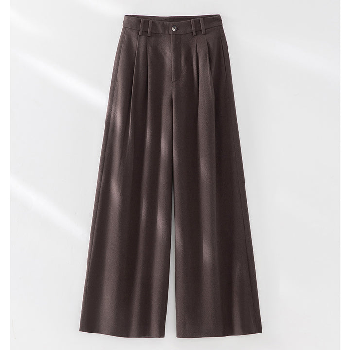 Damen Weite Bundfalten-Hochbundhose aus Wollmischung Drune