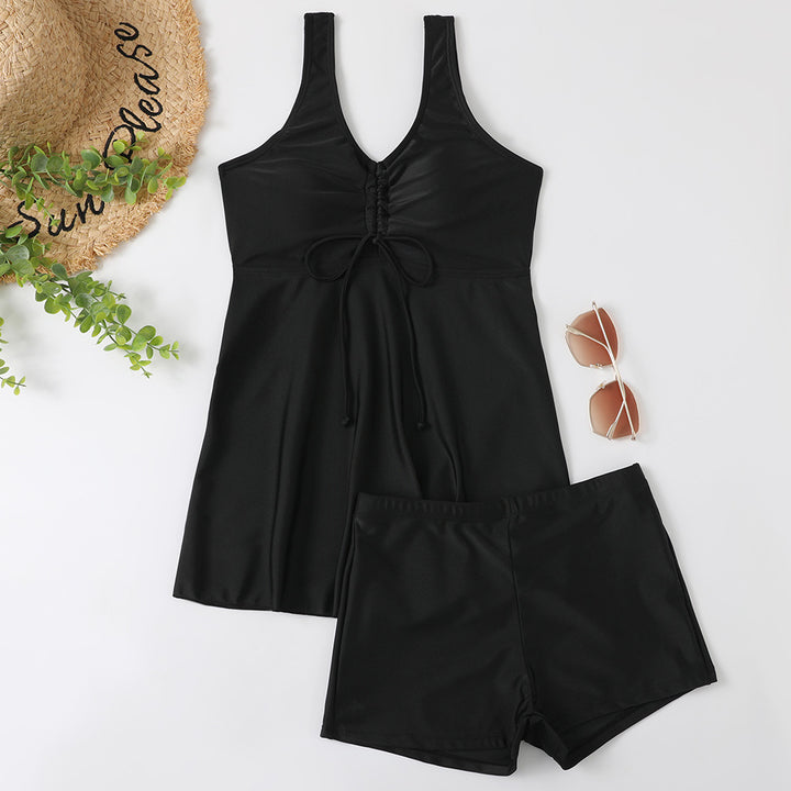 Damen Tankini-Set mit modischem Blumendruck und Rüschen Drune