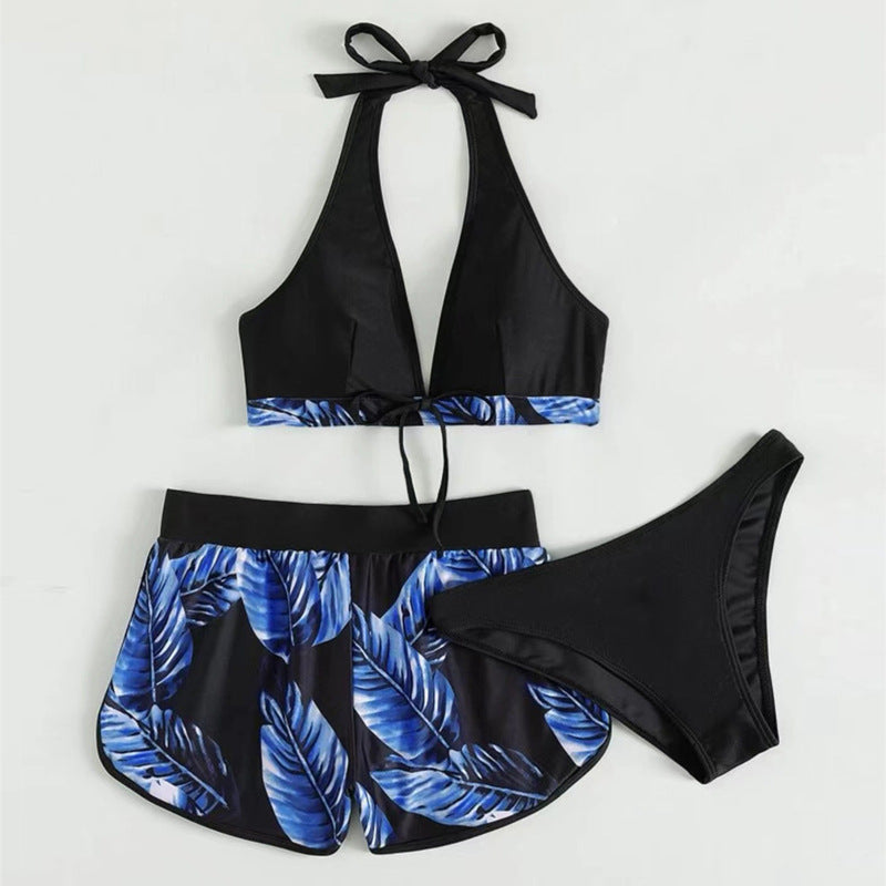 Damen Bikini-Set mit raffiniertem Wickeloberteil und bequemen Shorts Drune