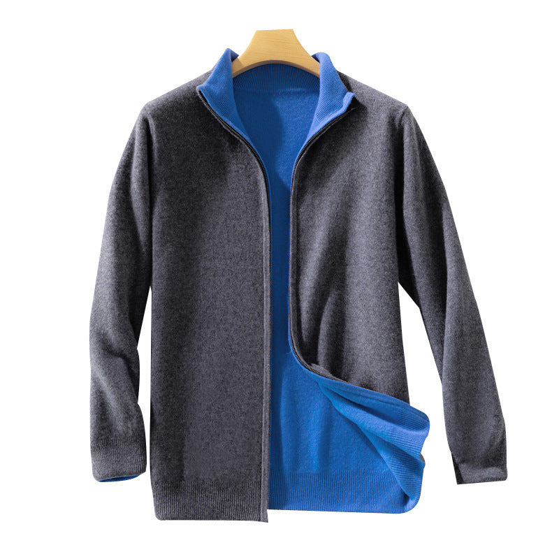 Damen Kurzgeschnittener Zip‑Strickcardigan mit Stehkragen und kaschmirähnlicher Weichheit Drune