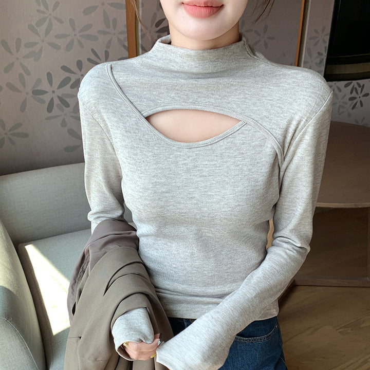 Damen Langarmshirt mit modischem Cut-Out Drune
