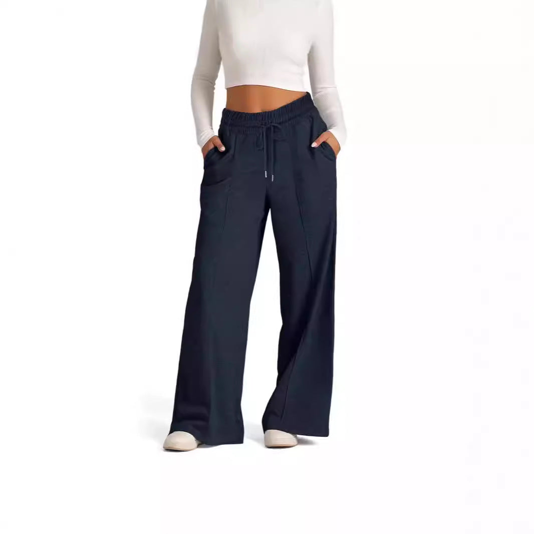 Damen Entspannte Passform Weite-Leg Lounge-Hose Drune