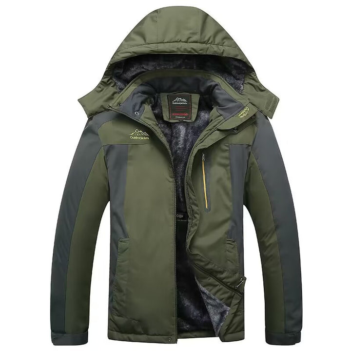 Herren Technische Winter-Outdoorjacke mit Fleece-Innenfutter und Kapuze Drune