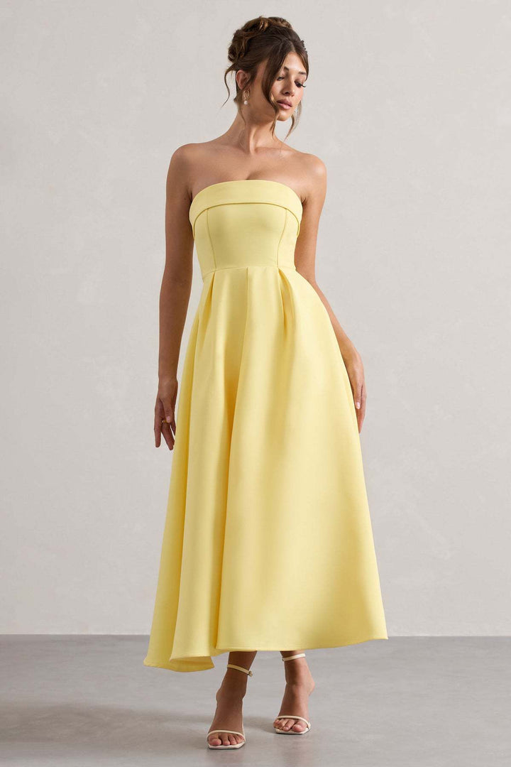 Damen elegantes A-Linien Abendkleid mit taillenbetontem Design Drune