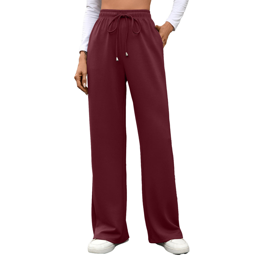 Damen Weite Baumwoll-Loungehose mit elastischem Bund Drune